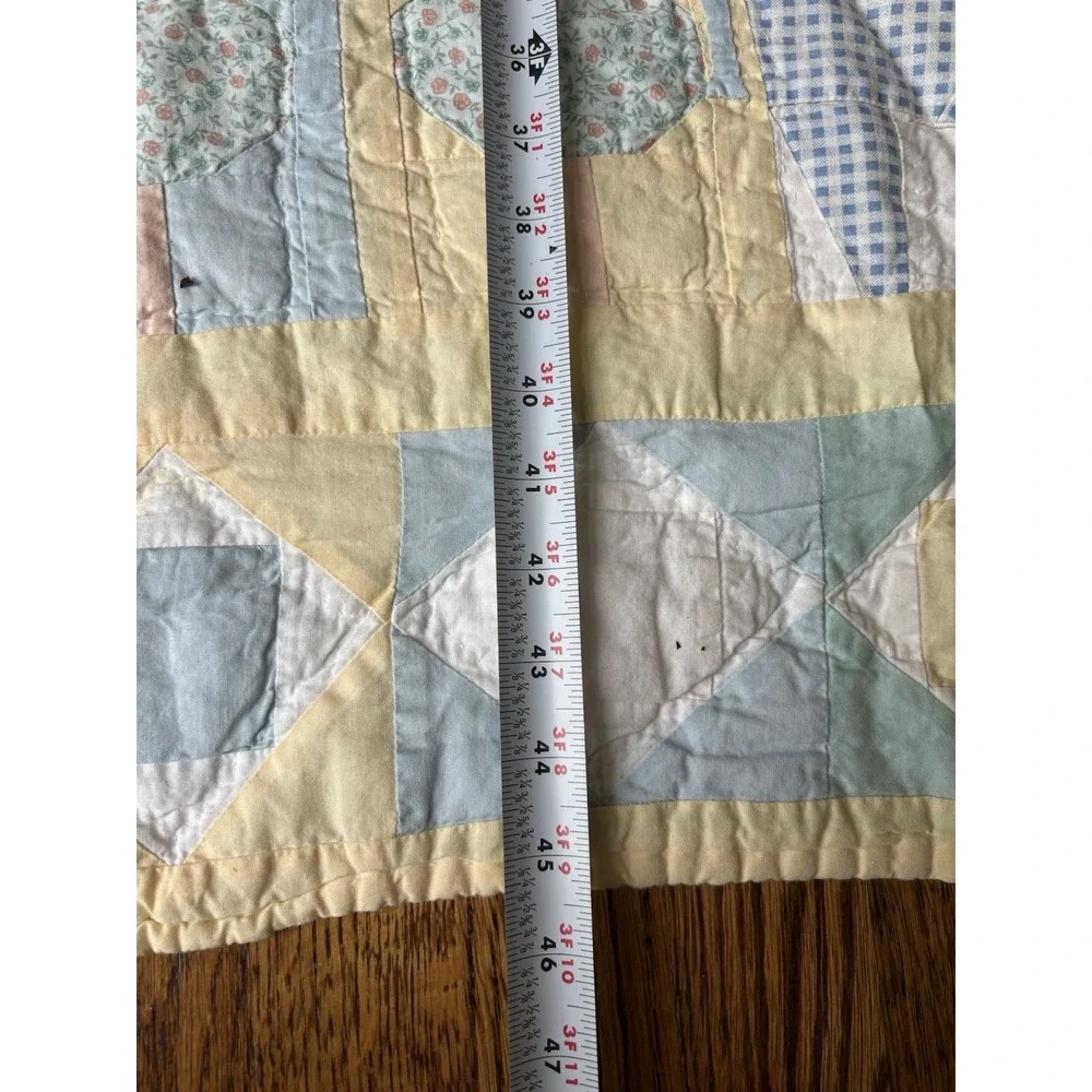 Vintage Handmade Kids Jungle Safari Animal Kids Patchwork Quilt Blanket 45